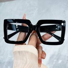 cabecade 2pcs/Set Extra Large Square Reading Glasses, Fashionable Leopard Print Computer Readers For Women, +1.0 To +4.0 Magnification - clear - View 9