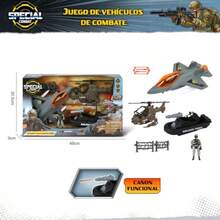 Juego de Juguete Militar Completo con Avión Helicóptero Lancha y Figura de Soldado - como en la foto - Ver 2