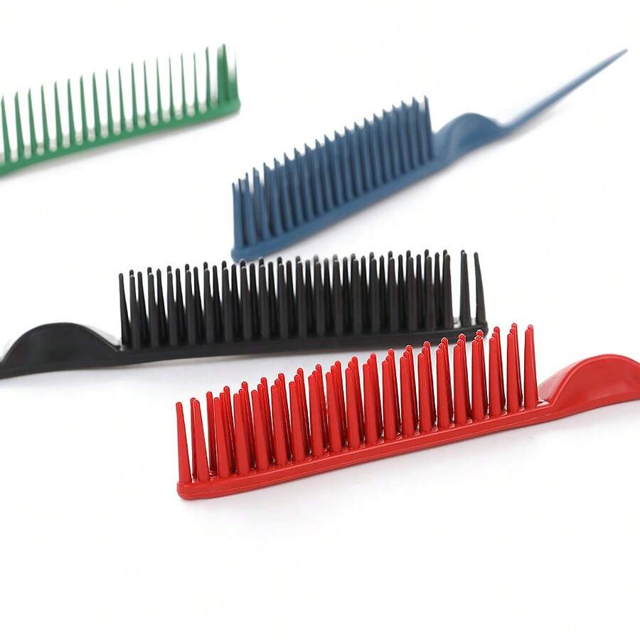 1pc/3pcs Anti-Static Plastic Hair Comb - Fine Tooth Portable Easy To Manage Hair - Minimalist Plastic Comb For Home Use - Suitable For Men And Women ,Hair Styling Kit For Barber Salon Beauty Travel Essential Hair Products,Hair Cares,Hair Accessories - Multicolor - View 1