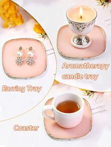 2pcs/1pc Alien Pink Color Ring Dish Jewelry Resin Tray, Cyan Nordic Style Jewelry Storage Tray, Jewelry Collection Decorative Tray, Jewelry Display Tray, Women's Gift, Home Decor Bedroom Decor, For Women Friends Sister