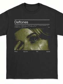 2025 Deftonesa Singer Band T Shirt Women Hip Hop Rock Tee Fashion Short Sleeve Tshirt Summer T-Shirts Tops - 黑色 - 查看 1