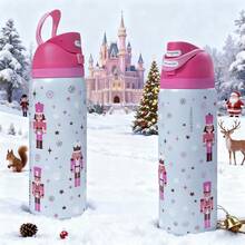OwaIa Nutcracker Double-Drink Insulated Stainless Steel Outdoor Sports Water Bottle, Travel Water Bottle, 32OZ/945ml Large-Capacity Bicycle Water Bottle, Lockable Lid 100% Leak-Proof Sports Water Cup, Suitable For Outdoor Sports, Cycling, Office, Home, Car, Camping And Travel - 胡桃鉗 - 查看 4