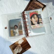 A7 Clear Photo Album,Scrapbooking Organizer,Binder Notebook, Monthly/Dot/Gird/Line Binder Diary,A7 Ring Journal Hand Book - Multicolor - View 4