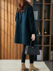 Women Trench Coats - Màu xanh lá cây đậm - Xem 4