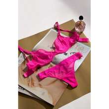 Smart & Brasier de Malla Transparente Demi Underwire Sujetador de Copa Media para Mujer(Rosa Eléctrico (Mesh) 32DD) - Multicolor - Ver 4