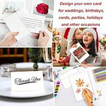 4x6 Blank Greeting Cards And Envelopes 25 Pack White Invitation Cardstock Self-Seal For DIY Wedding Invitations Photos - 1 - View 6