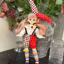 30厘米时尚公主风BJD娃娃，配有可拆卸娃娃服装套装，高品质娃娃礼物，适合女孩