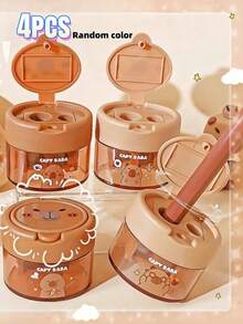 1 قطعة/3 قطع/5 قطع/8 قطع/24 قطعة من مبراة أقلام رصاص يدوية بشكل الكابيبارا الرمادي، مبراة أقلام الرصاص المفضلة للأطفال، مبراة أقلام رصاص ميكانيكية مدمجة لموسم العودة إلى المدرسة، مبراة أقلام رصاص مكتبية محمولة وديكورية، مناسبة للمدارس والمكاتب، لوازم مدرسية للبنين والبنات، وهدية مكافأة للأطفال - متعدد الألوان - مشاهدة 15