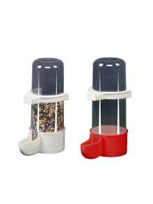 1 Pet Bird Automatic Water Feeder Parrot Pearl Bird Kettle Large Bird Feeder With Buckle Automatic Water Feeder, Bird Automatic Water Feeder, Millet Box, Parrot Water Drinker, Kettle Bird Supplies, Dual-Purpose, Drinking Water And Feeding, Automatic Water Feeder. - White - View 26