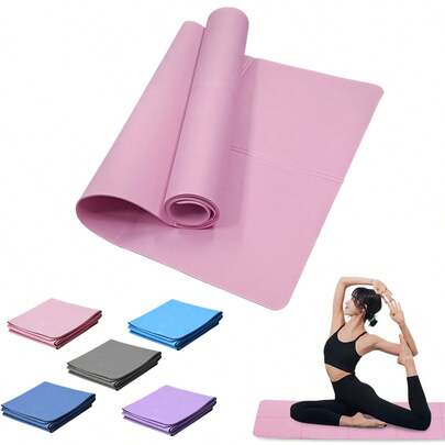 1pc 173*0.4cm EVA Non-Slip Extra Wide Yoga Mat, Portable Foldable Exercise Training Mat Suitable For Beginners, Fitness, Dance, Pilates