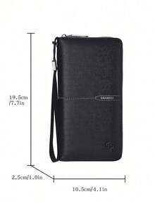 Men's Soft Leather Clutch Bag, Large Capacity Business Handbag, Gift For Father/Boyfriend - Multicolor - View 6