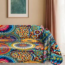 1pc Mandala Bohemian Pattern Sofa Throw Blanket, Suitable For 1/2/3/4 Seater Sofa, Machine Washable, Home Decor For Living Room & Bedroom, Ramadan Decoration - Multicolor - View 35