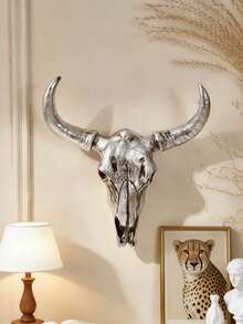 复古牛头骨墙饰（黑白牛角）——非常适合客厅墙面、卧室装饰以及波西米亚风主题空间。增添独特的复古气息，是打造时尚室内空间的热门吸睛墙面装饰。 - 彩色 - 查看 5