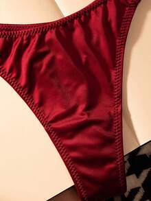 5pcs Sexy Thongs Womens Panties Rhinestone Low Waist Underwear Soft Breathable Comfortable Female Lingerie Good Elasticity Opaque Suitable For Daily Work Sports And Dating Sexy Gifts For Lovers Womens - 混合色3 - 查看 3