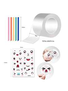 CUTTRSZE Nano Tape Foam Tool Balloon Nano Tape Foam Tool Soft Tool Balloon Plastic Foam White Balloon Big Bubble, Charm Sticker Inflator Tweezers Adhesive Fun DIY Craft Making Tool Kit, Nano Double-Sided Tape Foam, Nano Tape Kit Glitter Stickers, Back To School, School Supplies