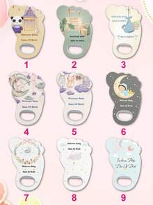 定制个性化脚印磁性开瓶器。送给孩子的第一份礼物。成长纪念品。生日派对礼物。一周岁生日派对礼物。礼物 - 腳印 - 查看 8