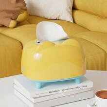 高级多巴胺纸巾盒，高端优雅设计，适用于家居、客厅、浴室、桌面，带弹簧升降装置，创意纸巾架 - 彩色 - 查看 3