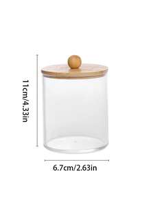 Transparent Acrylic Cleaning Swab Storage Box, Suitable For Vanity, Bathroom, Desk Organization Bathroom Accessories - Multicolor - View 11