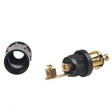 3Pcs 12v 24v DC Hella Type BMW Or Scania Accessory Power Plug DIN Plug - Black - View 3