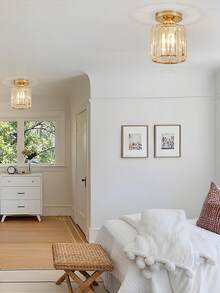 Modern Luxury Crystal E27 Ceiling Light For Bedroom, Corridor, Entrance, Dining Room, Kitchen, Staircase, Bathroom, Balcony