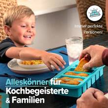Gift Set - Kitchen Set With 2 Tbsp 1/2 Cup 1 Cup And 2 Cup Silicone Freezer Trays With Lids - Meal Prep And Kitchen Storage Solutions - Aqua - Aqua - View 4