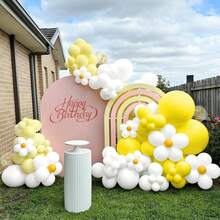 36个黄色和白色哑光气球，适合女孩/男孩生日、迎婴派对、毕业典礼、周年纪念、婚礼、阳光派对和其他庆祝活动 - 彩色 - 查看 1