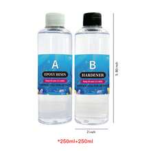 مجموعة غراء إيبوكسي شفاف AB بحجم 240مل/500مل/1000مل، نسبة خلط 1:1، شفافية عالية، جفاف سريع، خالي من الفقاعات، مقاوم للاصفرار، سطح ناعم، مناسب لأعمال الفن DIY كطاولة النهر والصب في المجوهرات وغيرها