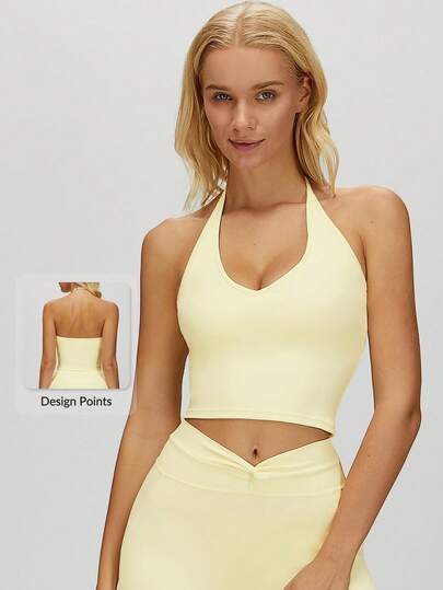 MASKERT Women's High Elasticity Thick Sports Bra - Breathable, Skin-Friendly, Shock-Absorbing, Comfortable, No Binding Feeling, Suitable For Gym, Yoga Training