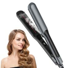 UKLISS 二合一 H2O 蒸汽直发卷发器 - 沙龙级亮泽保湿工具，适用于所有发质 (110V-240V) - 灰色 - 查看 5