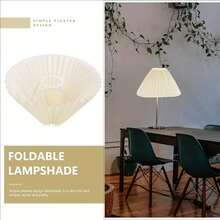 2 Pieces Of Modern And Fashionable Pleated Fabric Lampshades, Paired With A Metal Frame For Modern Home Decoration, Elegant Curved Design - Multicolor - View 10