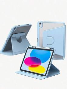 Compatible With IPad (A16) 11th Gen 11-Inch (2025) And IPad 10th Gen 10.9-Inch (2022), Protective Case With Pencil Slot, Ultra-Thin Protective Shell, Transparent Back Cover, Support Auto Wake/Sleep, Abyss Blue - Multicolor - View 45