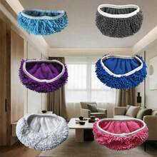 湿拖把替换装，可水洗，适用于潮湿地面，超细纤维材质，可重复使用，适用于干湿地面，多包装可水洗拖把布，家居地板清洁 - 多色 - 查看 6