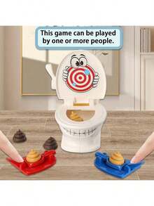 Poop Shooting - Fun Family Game - Fast Crazy Poop Shooting Game For Youngsters - Includes 1 Toilet, 2 Quick Launchers, 6 Soft Plastic Toy Poops, Suitable For 3 4 5 6 7 8 9 Years Old Boys And Girls Toy Gift - Multicolor - View 3