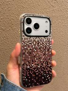 亮片钻石女士奢华水钻渐变紫色手机壳,兼容 17 Pro Max/17 Pro/17 Air/17/16 Pro Max/16/16 Pro/16 Plus/15/15 Pro Max/15 Pro/15 Plus/11/12/13/14 Pro Max/12 Pro/12 Pro Max/13 Pro/13 Pro Max/7 Plus/14 Pro/14 Pro Max/14 Plus,柔软 - 漸層紫 - 查看 3