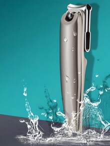 1pc Black/Grey 360° Rotating Stainless Steel Nail Clipper, High Quality Manicure Tool, Wide Mouth Anti-Splash Pedicure Trimmer With Sharp Blades, For Finger & Toe Nails - Multicolor - View 5