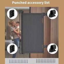 Gate Parts - Dan Stair Barrier Spare Components Gate Extender Safety Extension Kit Doorways Stairs Hardware Fences and Pet Blockers - Negro - Ver 5