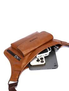 2026 New PU Soft Leather Messenger Bag, Men's Business Bag, Shoulder Bag, Fashionable Retro Briefcase, Business Commuter Bag, Gift For Boyfriend, Father, Birthday, Valentine's Day, Father's Day, Christmas, Teacher's Day - one-size - View 9