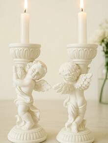 1/2 chân nến hình thiên thần, chân nến hình nón hình thiên thần, thích hợp cho bữa tối lãng mạn, trang trí bàn tiệc cưới và trang trí nhà cửa. - Nhiều màu - Xem 9