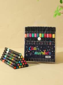 12/24/36/48 Colors Direct-To-Surface Liquid Acrylic Paint Marker Pen Set, Professional Drawing Soft Tip Pens And Markers, Acrylic Paint Pens, Suitable For Wood, Stone, Canvas, Glass, Fabric, Eggs, Rocks Painting And DIY Crafts Art Supplies, Back To School, Christmas Gift - Multicolor - View 7