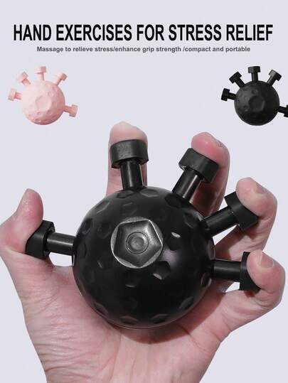 1 Adjustable Grip Strength Enhancer - Texted Surface For Finger And Forearm Exercises, Durable Hand Muscle Trainer, Ideal Choice For Fitness, Rock Climbing And Sports Training, Perfect Valentine's Day Gift, Black, Adjustable Grip Strength Enhancer, Durable Structure, Grip Strength Enhancer, Finger Enhancer, Silicon Grip, Finger Stretcher,