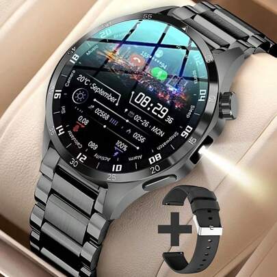 Unisex Smart Watch - Wireless Calling/Messaging, Multiple Sports Modes, Remote Camera, Fitness Tracker, Compatible With Android & IOS, USB Charging, Alloy Case/Silicone Band, Fashionable & Modern, Clear Display Screen, Perfect Gift For Men/Women/Lover/Parents