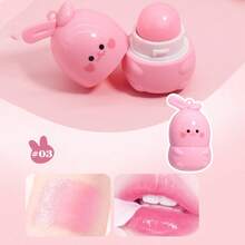 1pc Cute Rabbit Shaped Interchangeable Moisturizing Lip Balm, Lip Gloss, Hydrating, Anti-Chapping, Nourishing, Lip Care, Long-Lasting, Improves Lip Condition, Enhances Lip Color, Lip Moisturizer - Multicolor - View 6
