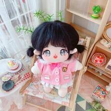 20cm甜美娃娃，黑色炸发裸娃娃，可爱毛绒娃娃，娃娃脸部需要化妆，长发造型需要自己修饰。 - 彩色 - 查看 5