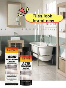 JUE FISH Ceramic Tile Cleaner - Gentle Formula To Clean And Brighten Tile Surfaces And Grout, Home Floor Care - Multicolor - View 8