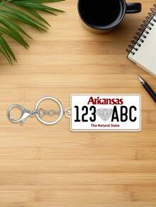 Customized Personalized USA State License Plate Replica Keyring Keychain,Customize Text,72 Styles,Personalized Acrylic Keychain USA State License Plate Replica Keyring Custom Car Accessory 50 States - Multicolor - View 44