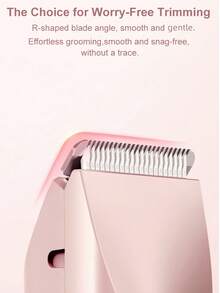 女士电动剃毛器，比基尼修剪器，IPX7级防水，干湿两用，陶瓷刀片锋利，快速去除多部位毛发，400mAh USB充电双头设计，可无痛修剪私处、腿部、手臂、面部、腋下和腿毛，便携式多功能剃毛器，男女皆宜，万圣节和圣诞节的绝佳礼物