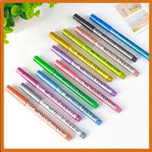 10pcs Golden And Silvery Art DIY Metal Waterproof Permanent Paint Marker Pens1.5mm Craftwork Resin Mold Pen Art Painting Student Supplies Suitable For Holiday Decoration And Art Office Use Back To School
