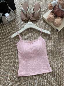 3pcs/Set Girls' French Style Floral Lace Trim Bow Padded Deep V Push Up Bra Set, Non-Removable Cup Pads