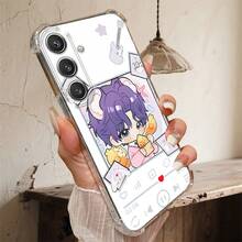 Funda de teléfono TPU suave con diseño de guitarra de personaje de anime, pequeña y fresca, anticaída, para Samsung Galaxy S24 S21+ S24ULTRA S23PLUS S22FE S21 S20FE A02 A04e A23 A21 A24 A30 A33 A32 A51 A55 A72 F12 M12 M32 M42, es un gran regalo de vacaciones. - Mezcla de colores - Ver 9