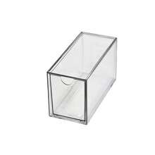 1pc Acrylic Drawer Type Storage Box, Transparent Desktop Organizer For Stationery, Cosmetics, Face Masks, Office Supplies - Clear - View 7